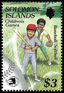 1989 Solomon Islands – Children's Games, baseball/softball